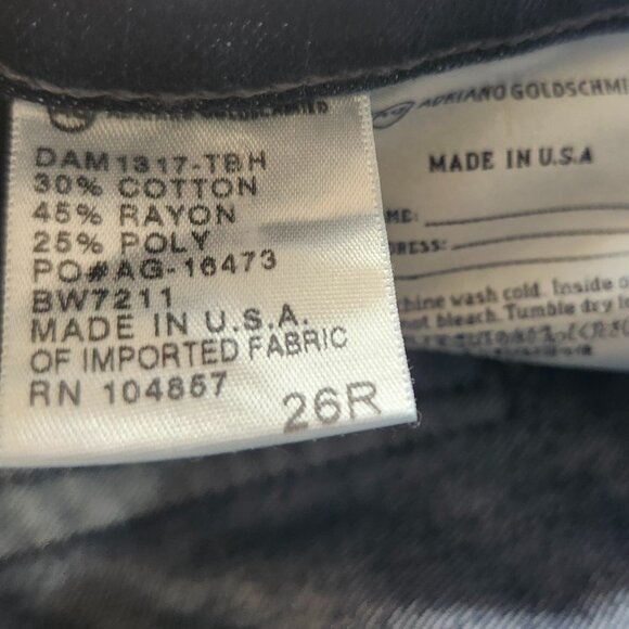 AG Adriano Goldschmied The Ballad Slim Boot Women Size 26R Dark Wash Made in USA - Picture 3 of 4